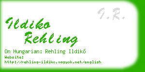 ildiko rehling business card