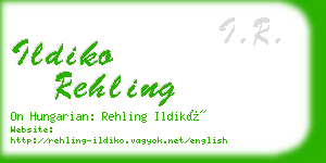 ildiko rehling business card